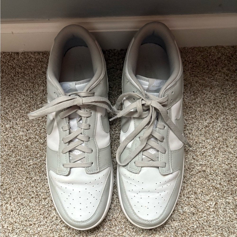 Nike Gray and White Dunks, Men’s 13
